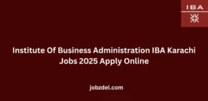 Institute Of Business Administration IBA Karachi Jobs 2025 Apply Online